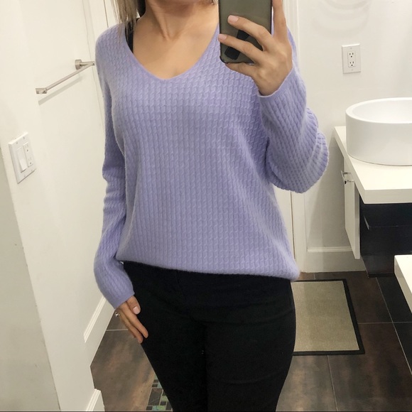 Charter Club Sweaters - Charter Club 2-Ply  Cashmere Sweater Purple Large